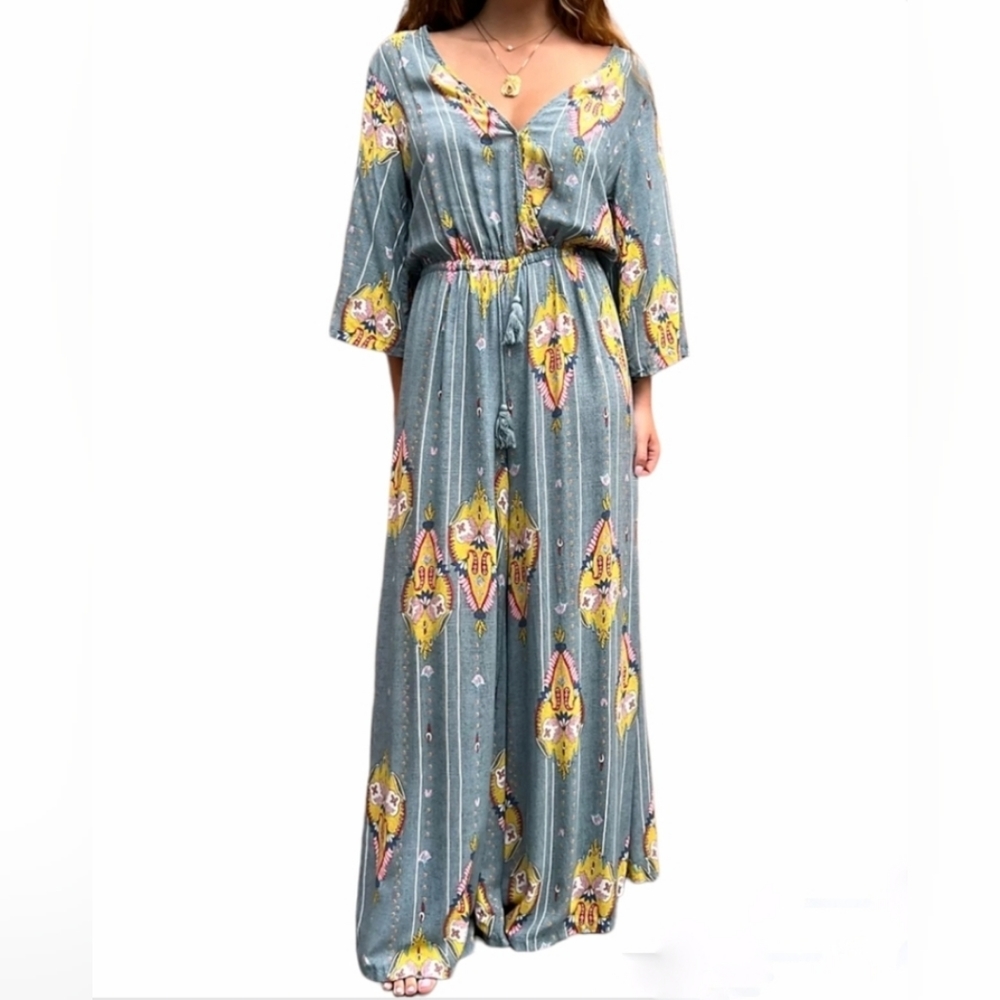 Anthropolpgie Jaase Boho Bohemian Wide Leg Jumper Size Small